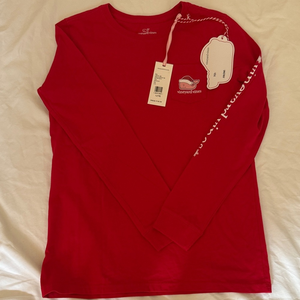 Vineyard Vines Classic Red Christmas Crewneck Tee